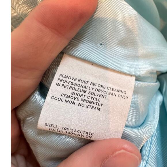 Vintage Scott McClintock Womens Maxi Dress Size 16 Blue Plaid Tulle 80s Costume - Picture 9 of 11